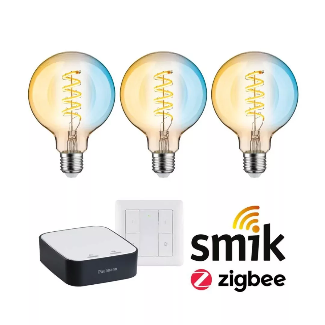 Smartes Zigbee 3.0 LED Starter Set Smik E27 - Globe G95 3x 7,5W 600lm tunab günstig online kaufen