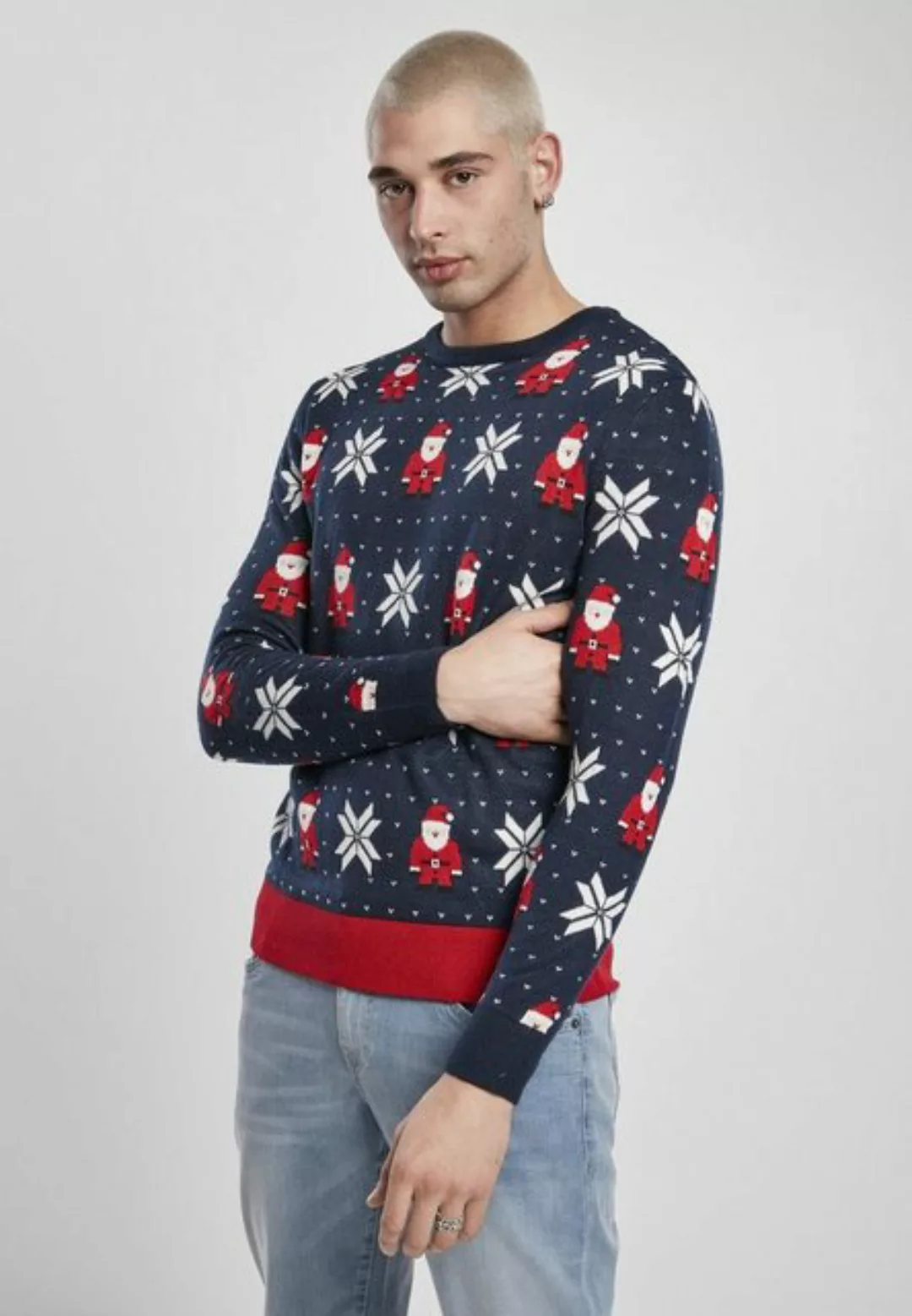 URBAN CLASSICS Strickpullover Herren Nicolaus And Snowflakes Sweater (1-tlg günstig online kaufen