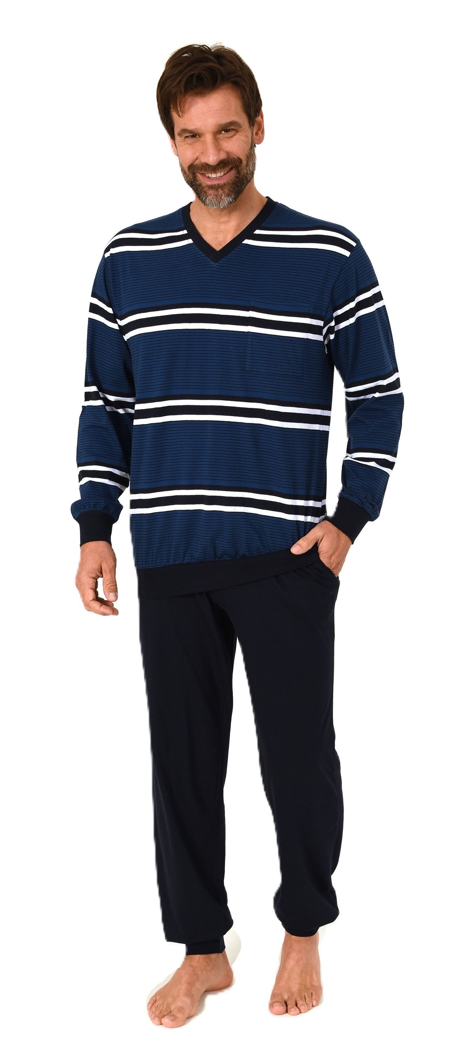 Normann Pyjama Normann Herren Schlafanzug lang günstig online kaufen