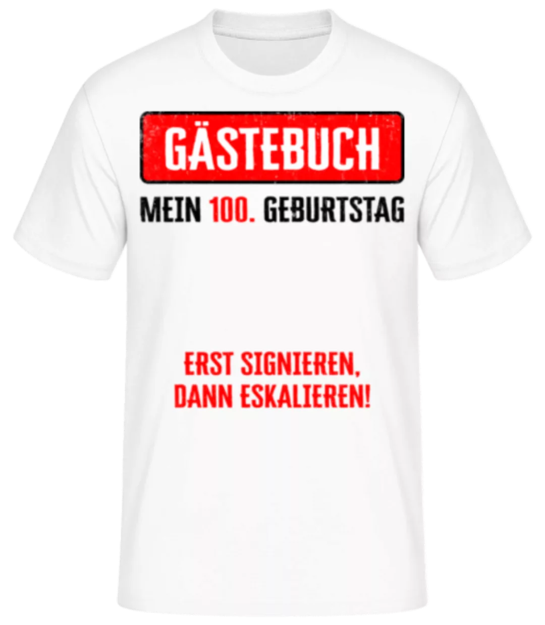 Gästebuch 100 · Männer Basic T-Shirt günstig online kaufen