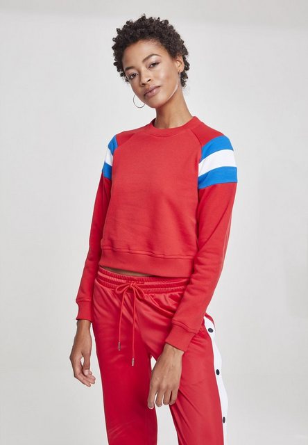 URBAN CLASSICS Sweatshirt Urban Classics Damen Ladies Sleeve Stripe Crew (1 günstig online kaufen
