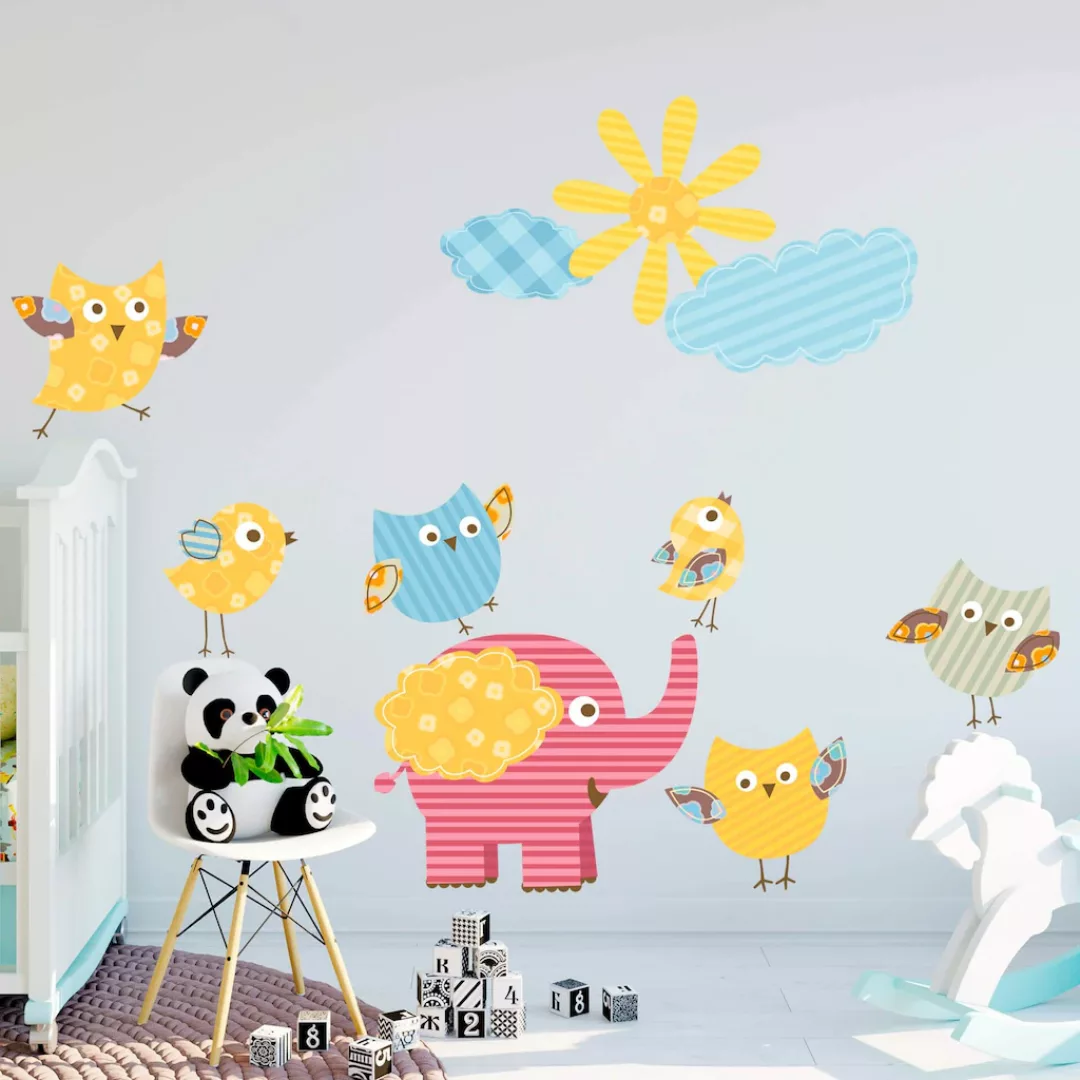 Wall-Art Wandtattoo "Baby Elefant Kinderzimmer Tiere Set", selbstklebend, e günstig online kaufen