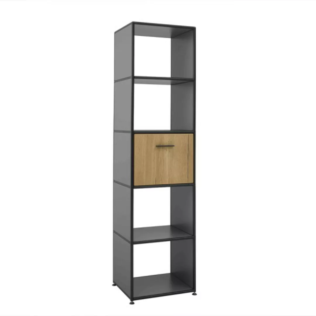 BOSSE SOLUTIONS Schrank | Basaltgrau | Eiche halifax | Klappe | Black Editi günstig online kaufen