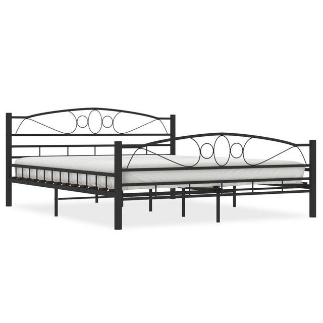 vidaXL Bettgestell, Bettrahmen Schwarz Stahl 160×200 cm günstig online kaufen