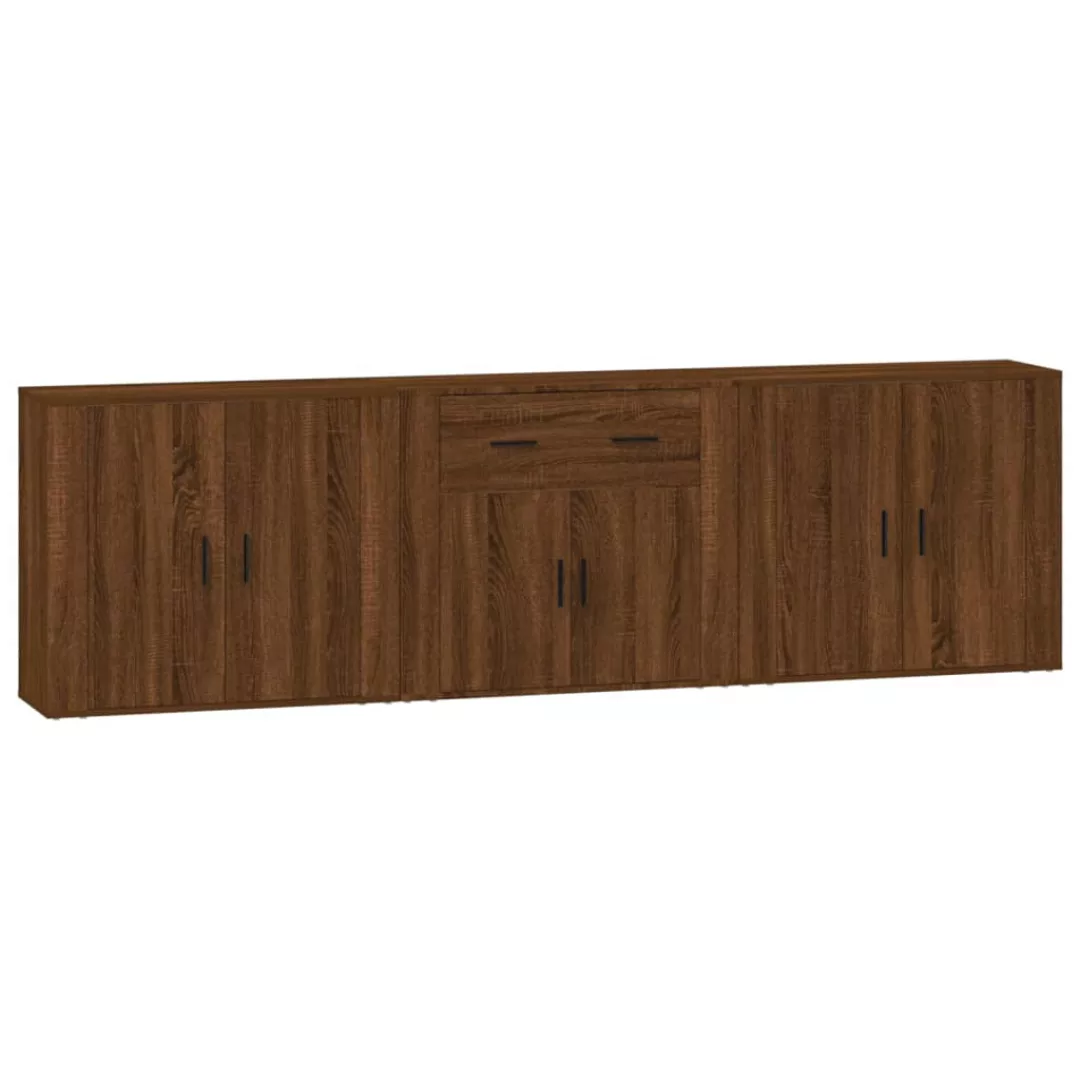 Vidaxl Sideboards 3 Stk. Braun Eichen-optik Holzwerkstoff günstig online kaufen