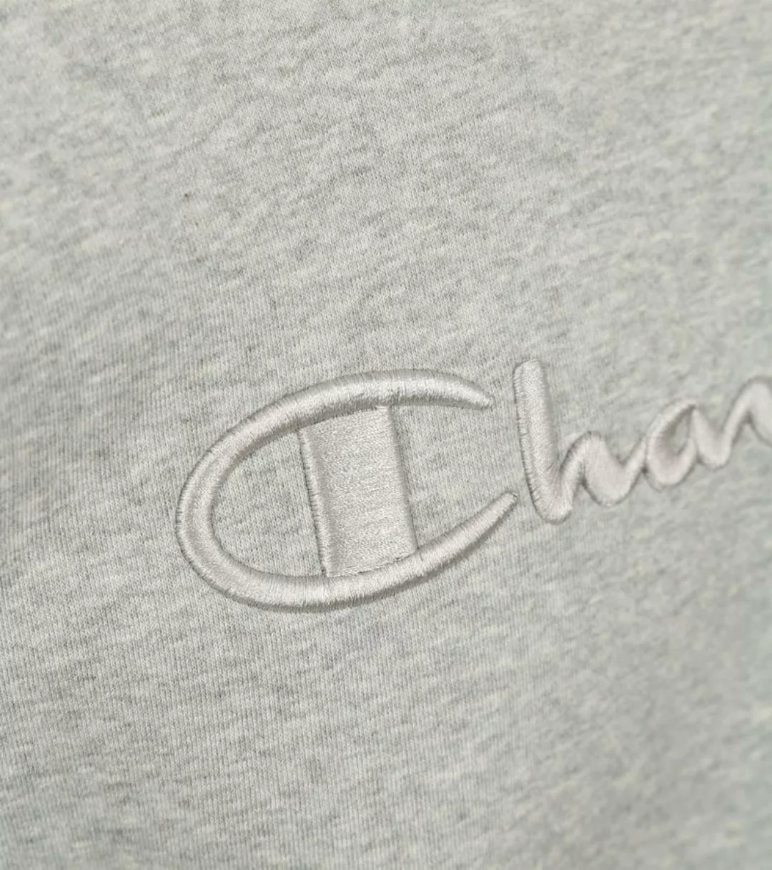 Champion Sweater mit Logo Hellgrau - Größe M günstig online kaufen