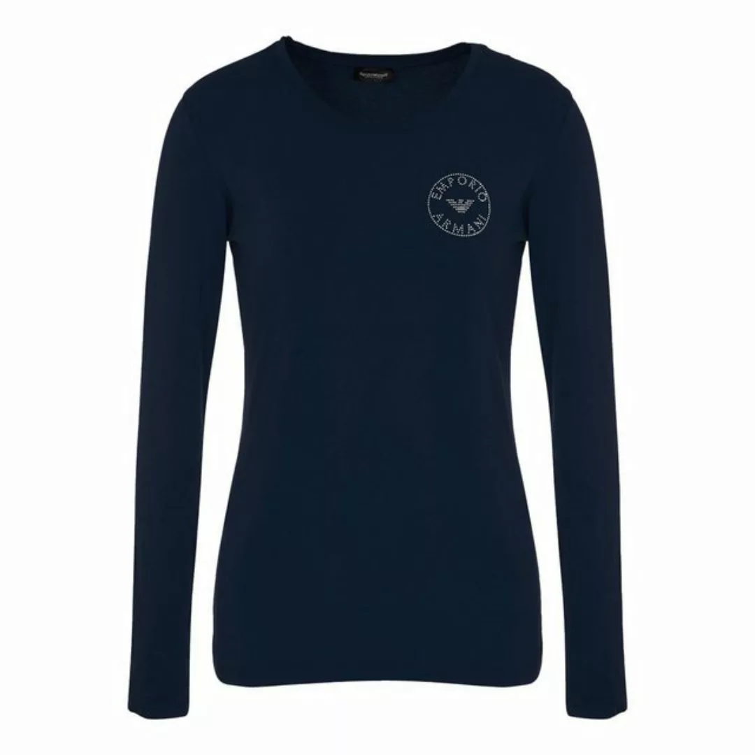 Emporio Armani T-Shirt L/S Round Neck mit Markenschriftzug und Markenlogo a günstig online kaufen
