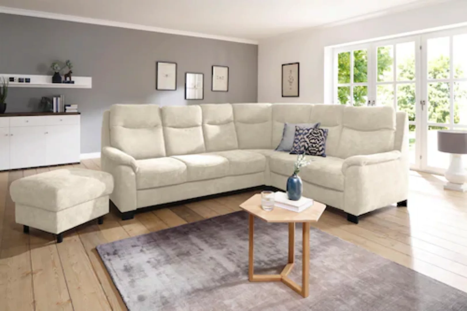 Home affaire Ecksofa »Boccaccio L-Form«, mit Federkern, incl. Kopfteilverst günstig online kaufen