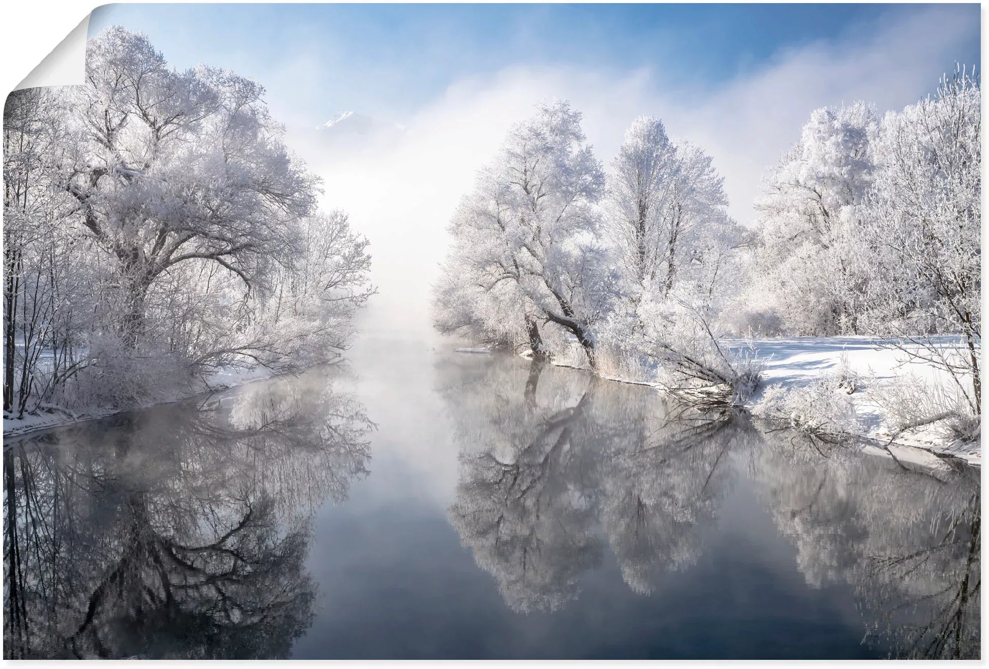 Artland Wandbild "Winter in Oberbayern", Seebilder, (1 St.), als Leinwandbi günstig online kaufen