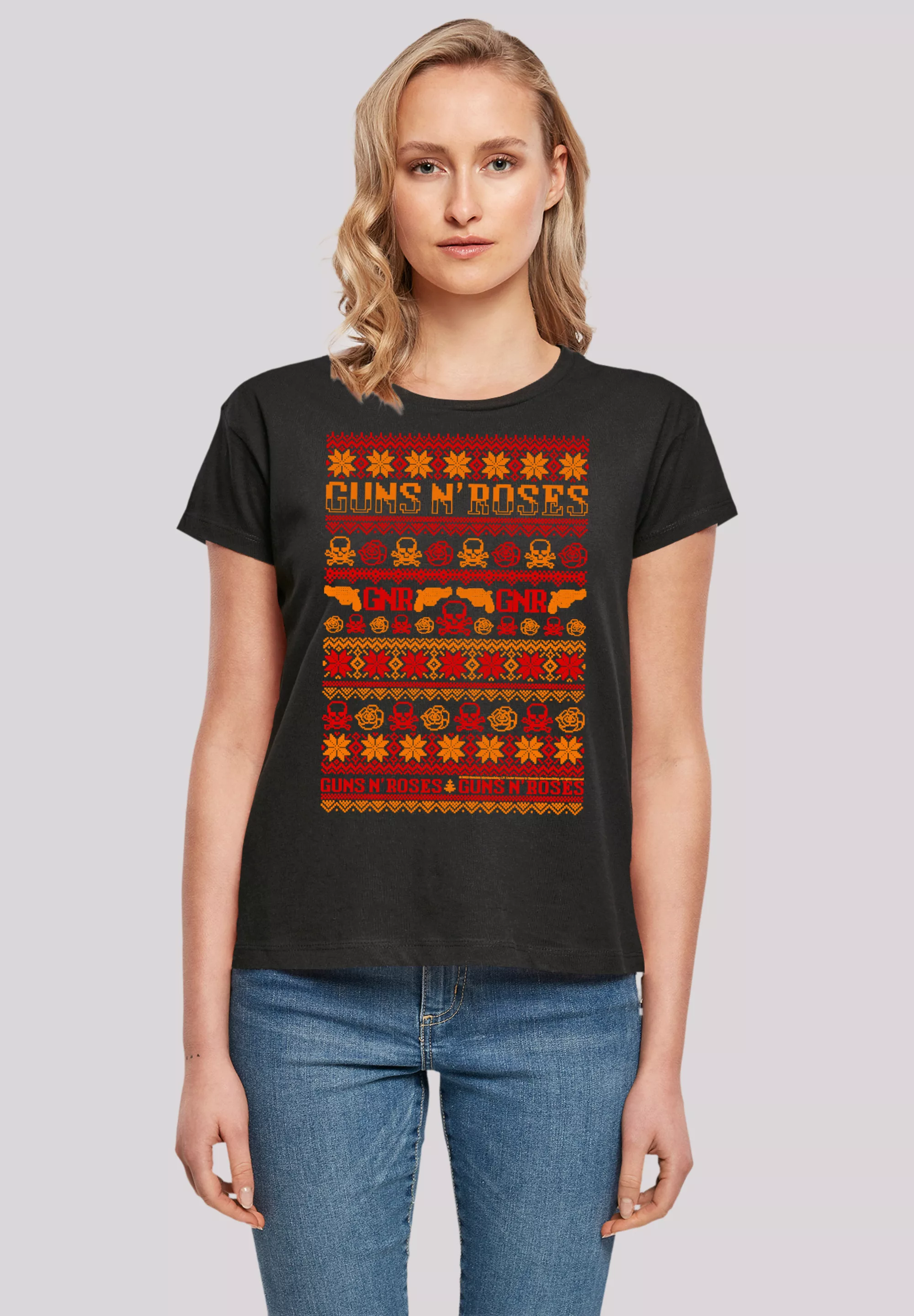 F4NT4STIC T-Shirt "Guns n Roses Weihnachten Christmas", Musik,Band,Logo günstig online kaufen