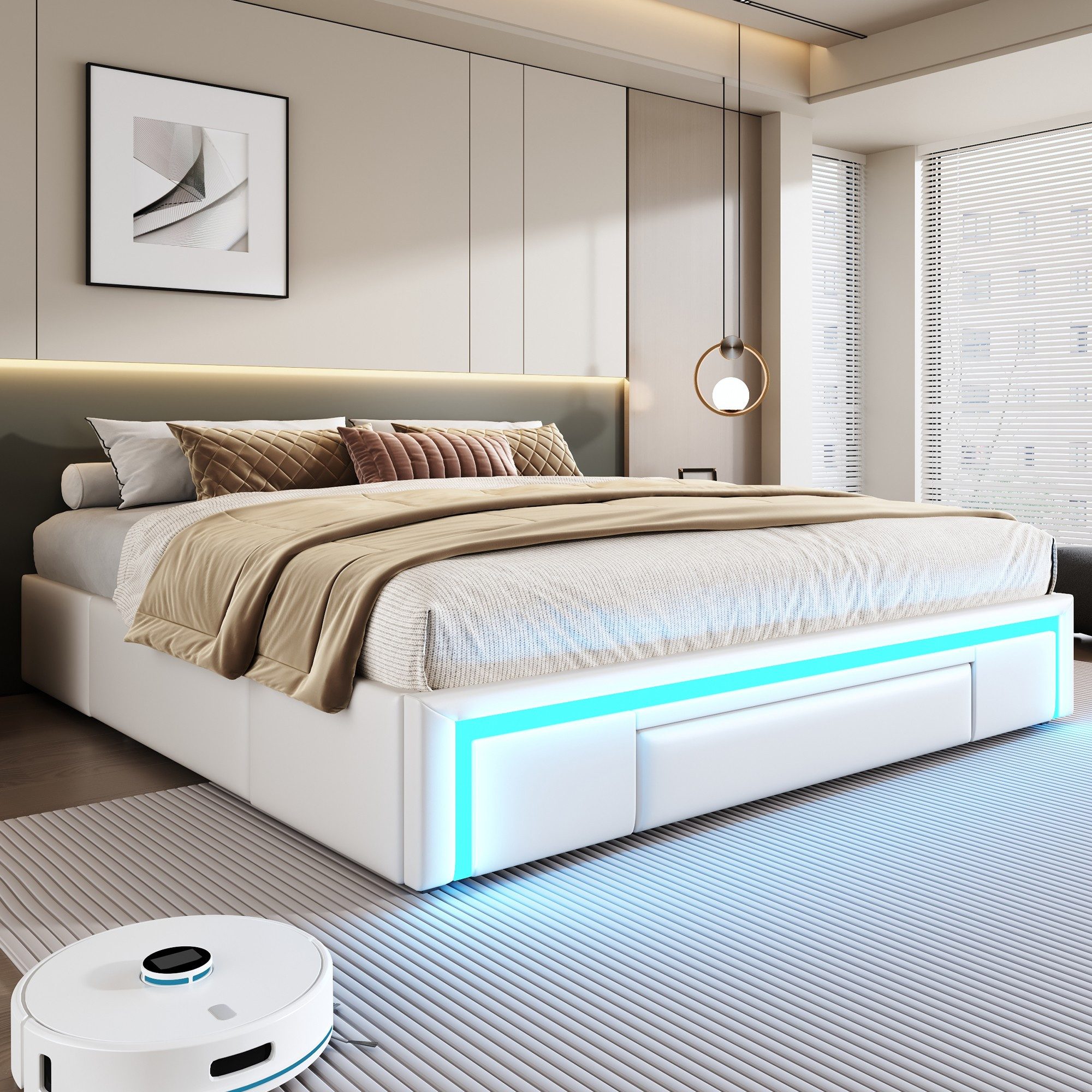 BlingBin Bettgestell Polsterbett Doppelbett Stauraumbett, ohne günstig online kaufen