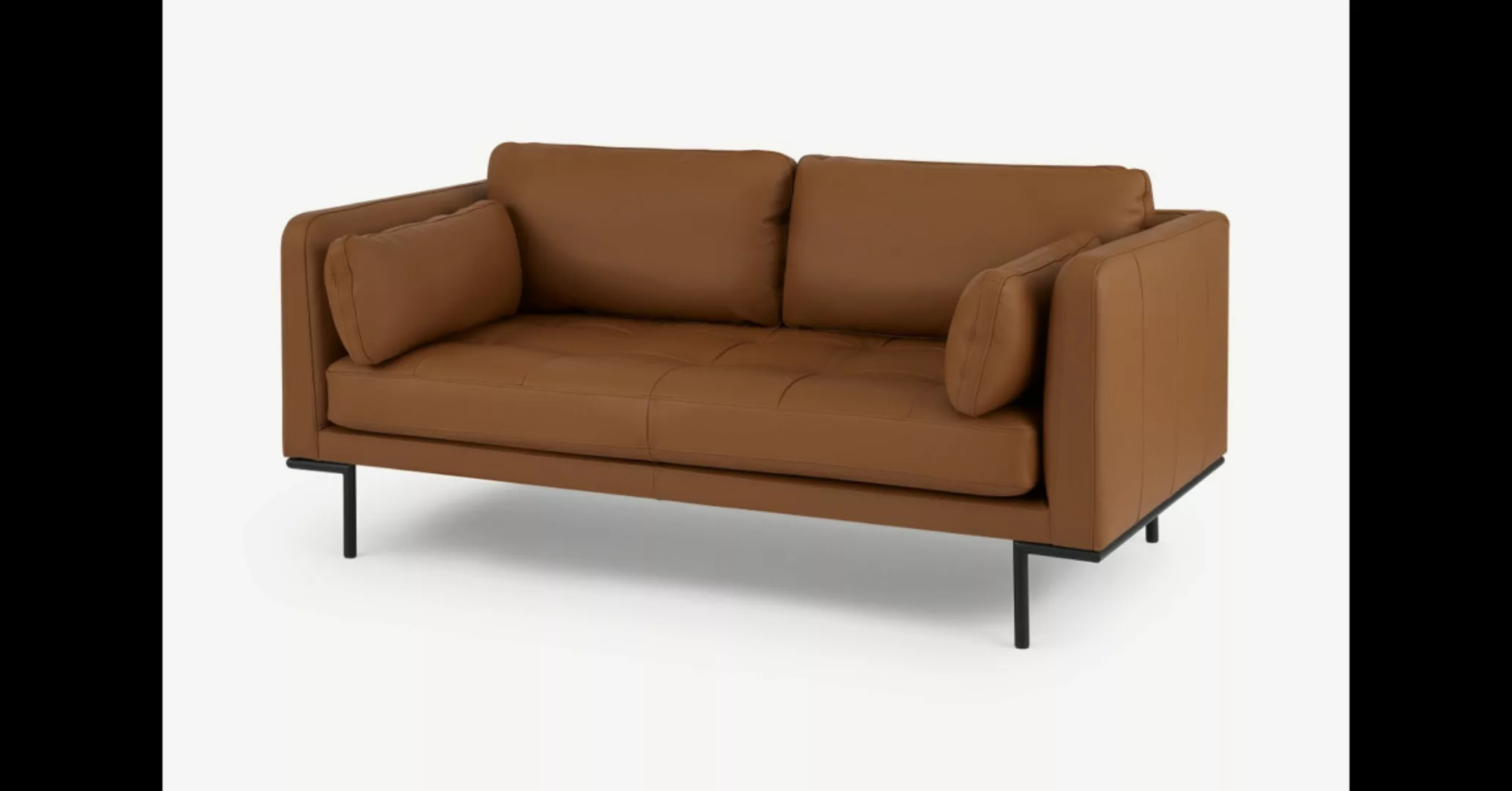 Harlow grosses 2-Sitzer Sofa, Leder in Cognacbraun - MADE.com günstig online kaufen