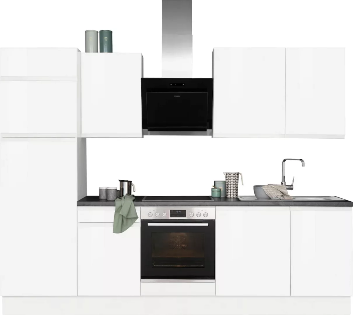 OPTIFIT Küchenzeile »Avio«, 38 mm starker Arbeitsplatte und Hochglanz-Front günstig online kaufen