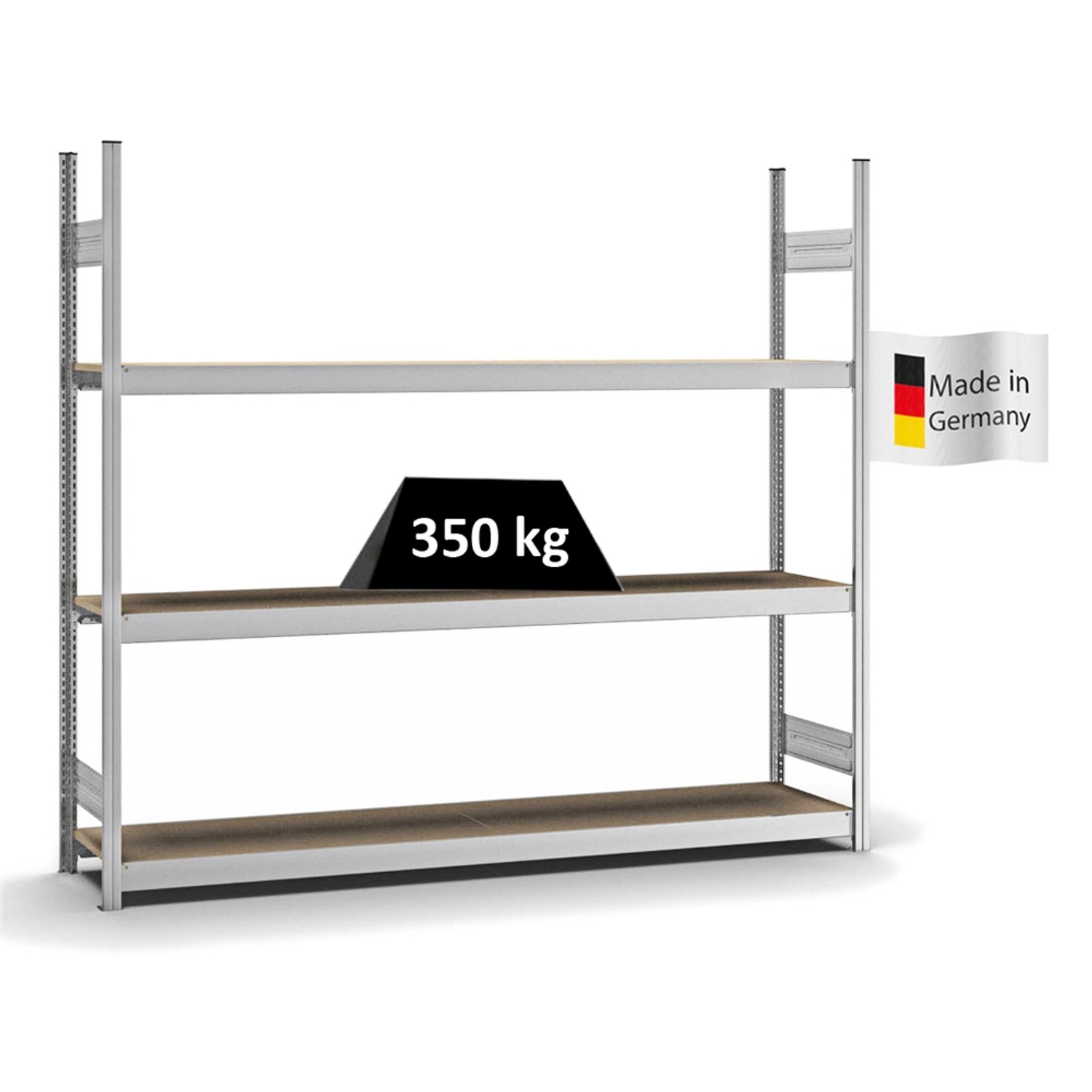 PROREGAL Weitspannregal Stecksystem T-Profil Grundregal HxBxT 200x225x40 cm günstig online kaufen