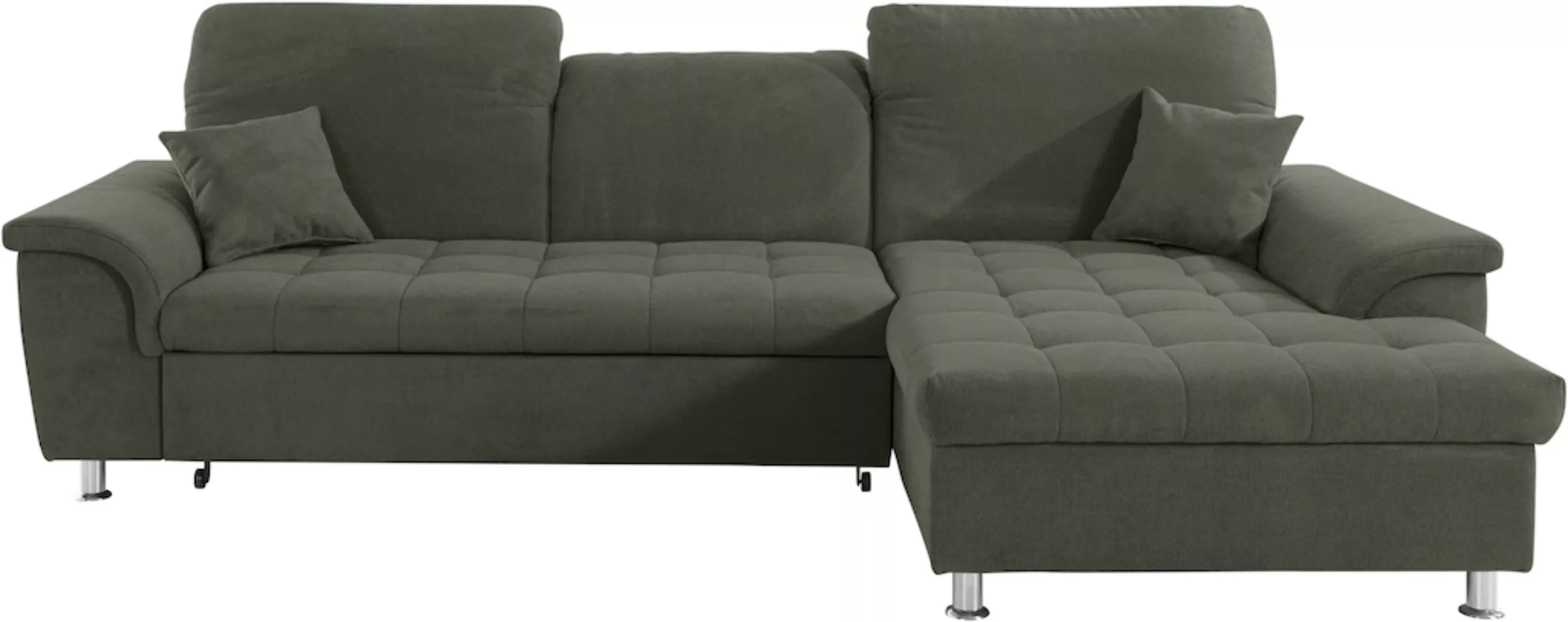 DOMO collection Ecksofa "Franzi L-Form", wahlweise mit Kopfteilverstellung günstig online kaufen