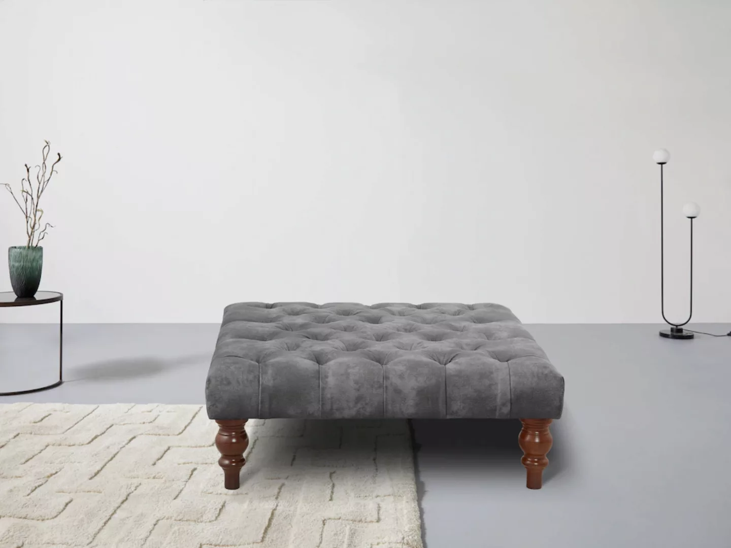 Home affaire Polsterhocker "Chesterfield", mit Knopfheftung, auch in Leder günstig online kaufen