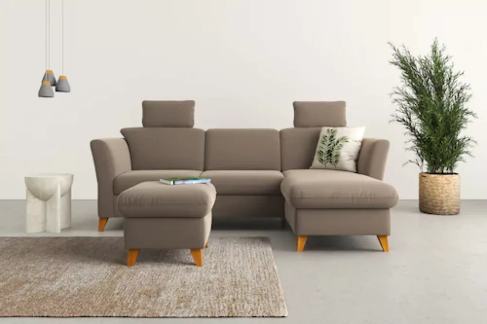 Home affaire Ecksofa »Trelleborg L-Form«, Federkern-Polsterung, wahlweise m günstig online kaufen