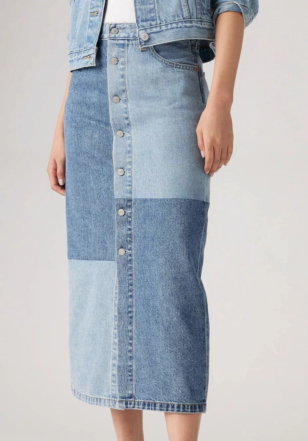 Levis Midirock "BUTTON MIDI SKIRT PAT", mit Knopfleiste günstig online kaufen