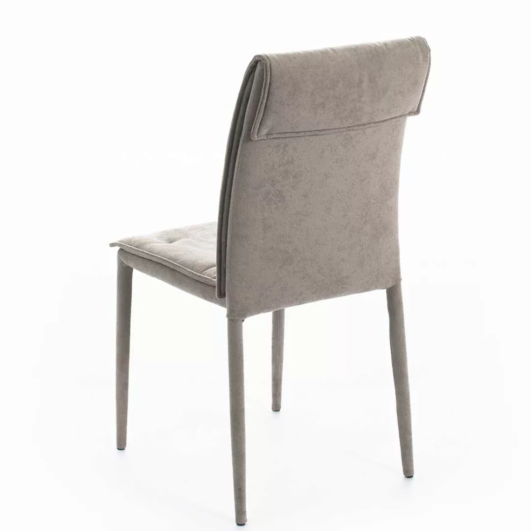 Stühle in Hellgrau Microfaser Metallgestell (4er Set) günstig online kaufen