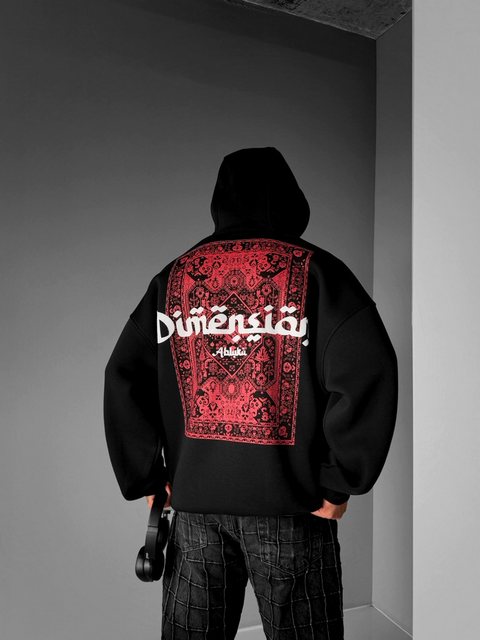 Abluka Hoodie OVERSIZE DIMENSION BEDRUCKTER FLEECE HOODIE - PRINT HOODIE günstig online kaufen