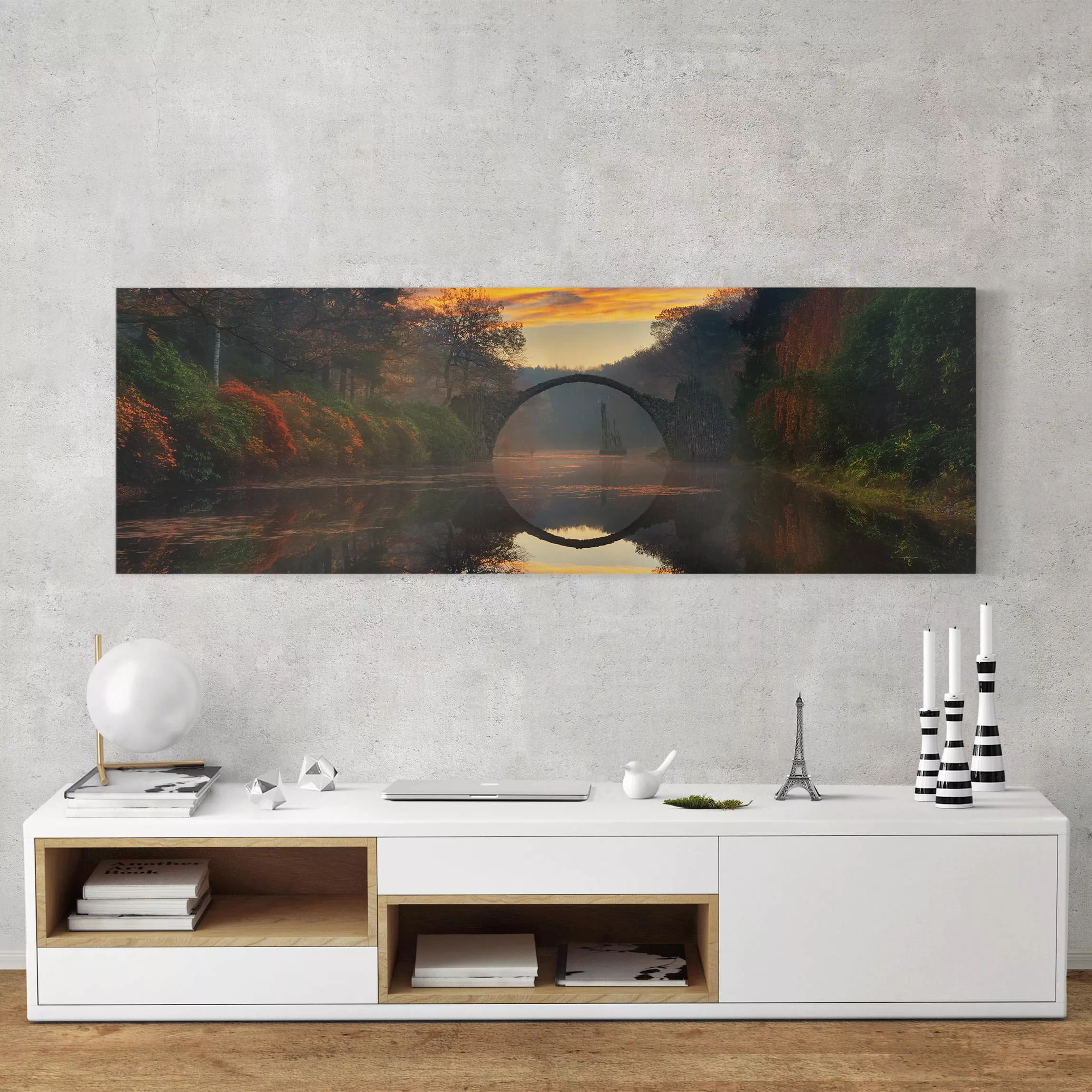 Leinwandbild Natur & Landschaft - Panorama Märchenbrücke günstig online kaufen