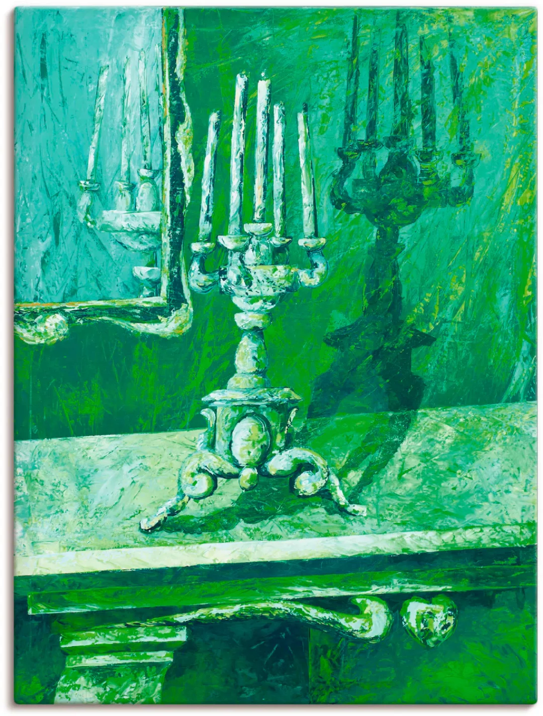Artland Leinwandbild "Barocker Leuchter", Innenarchitektur, (1 St.), auf Ke günstig online kaufen