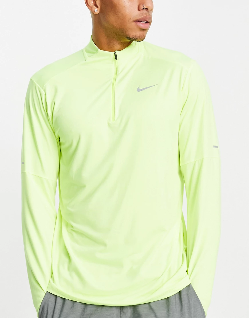 Nike Running – Element Dri-FIT – Langärmliges Oberteil in der Frabe Volt mi günstig online kaufen