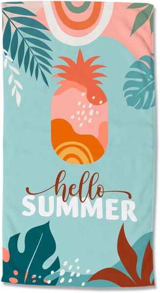 good morning Strandtuch »Hello summer«, (1 St.), schnell trocknet günstig online kaufen