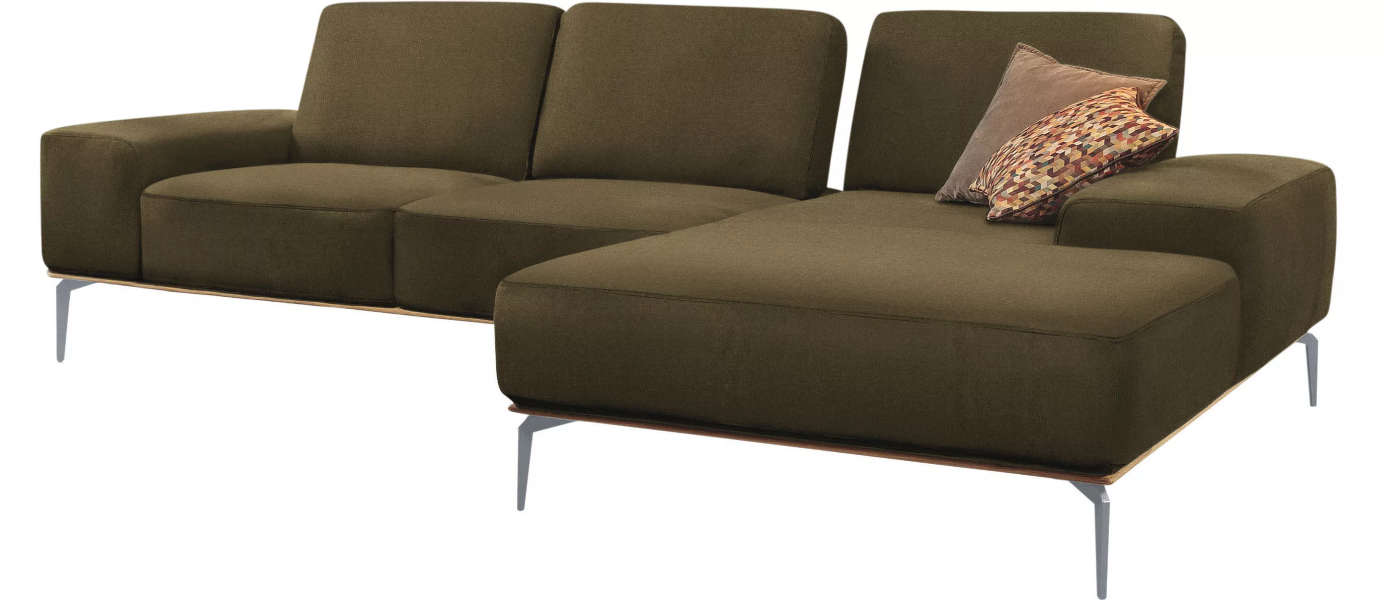 W.SCHILLIG Ecksofa run, mit elegantem Holzsockel, Füße in Silber matt, Brei günstig online kaufen