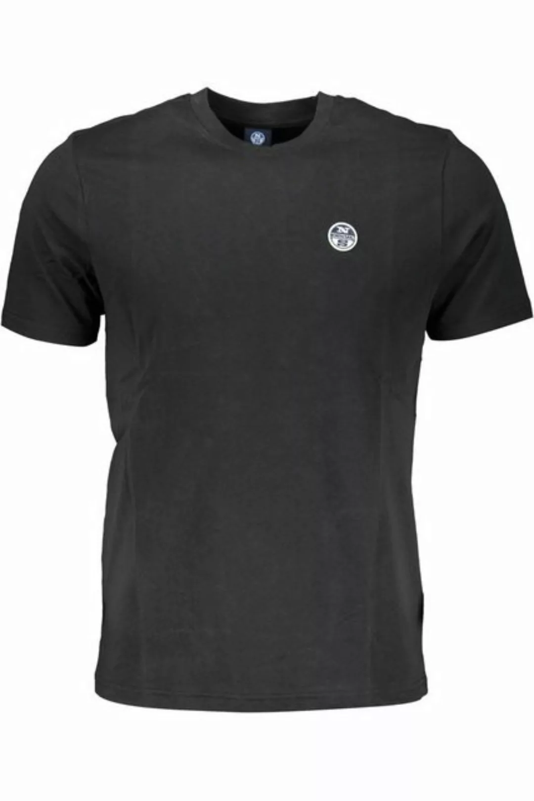 North Sails T-Shirt Schwarzes Herren Kurzarm-T-Shirt mit Rundhals und günstig online kaufen