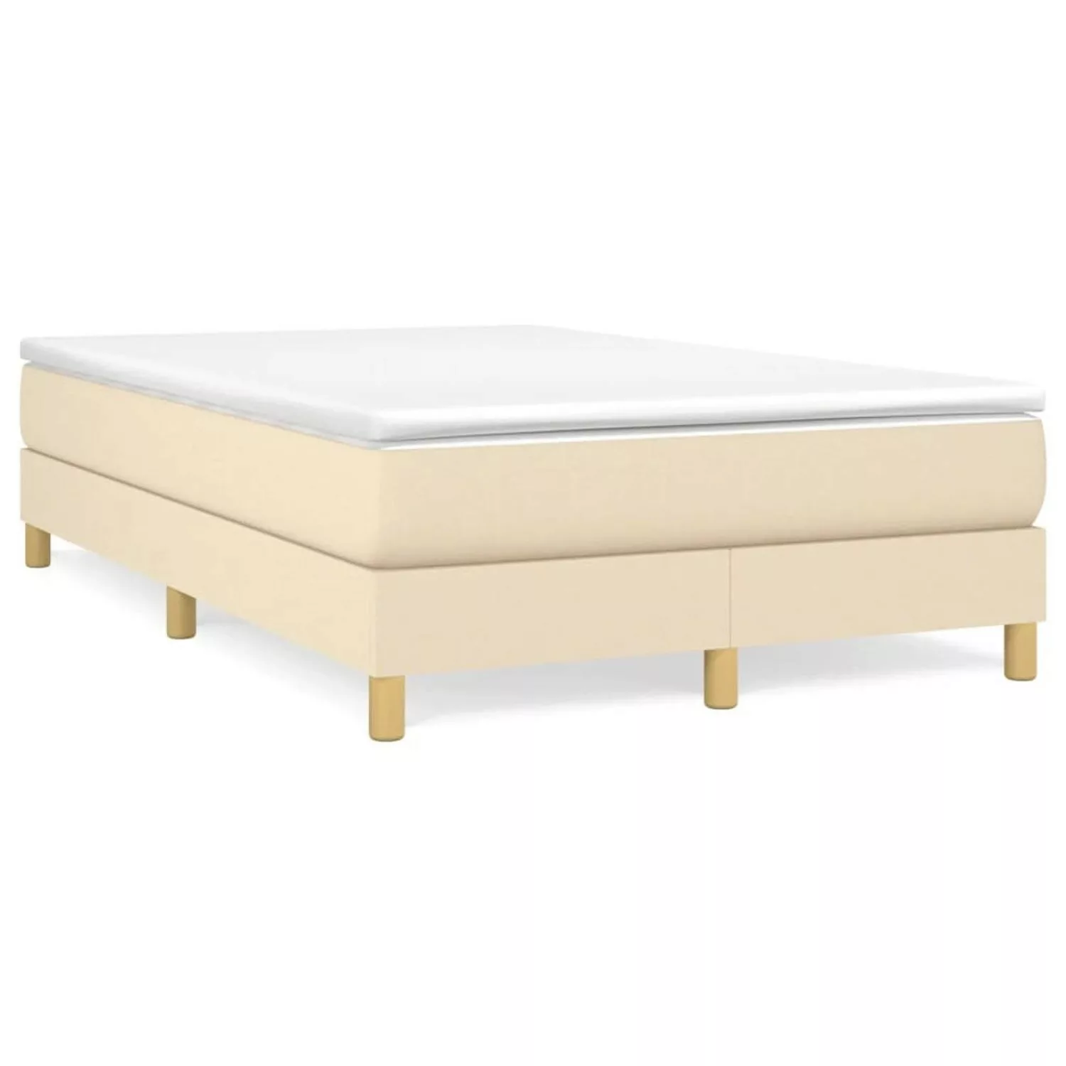 vidaXL Boxspringbett mit Matratze Creme 120x200 cm Stoff1399951 günstig online kaufen