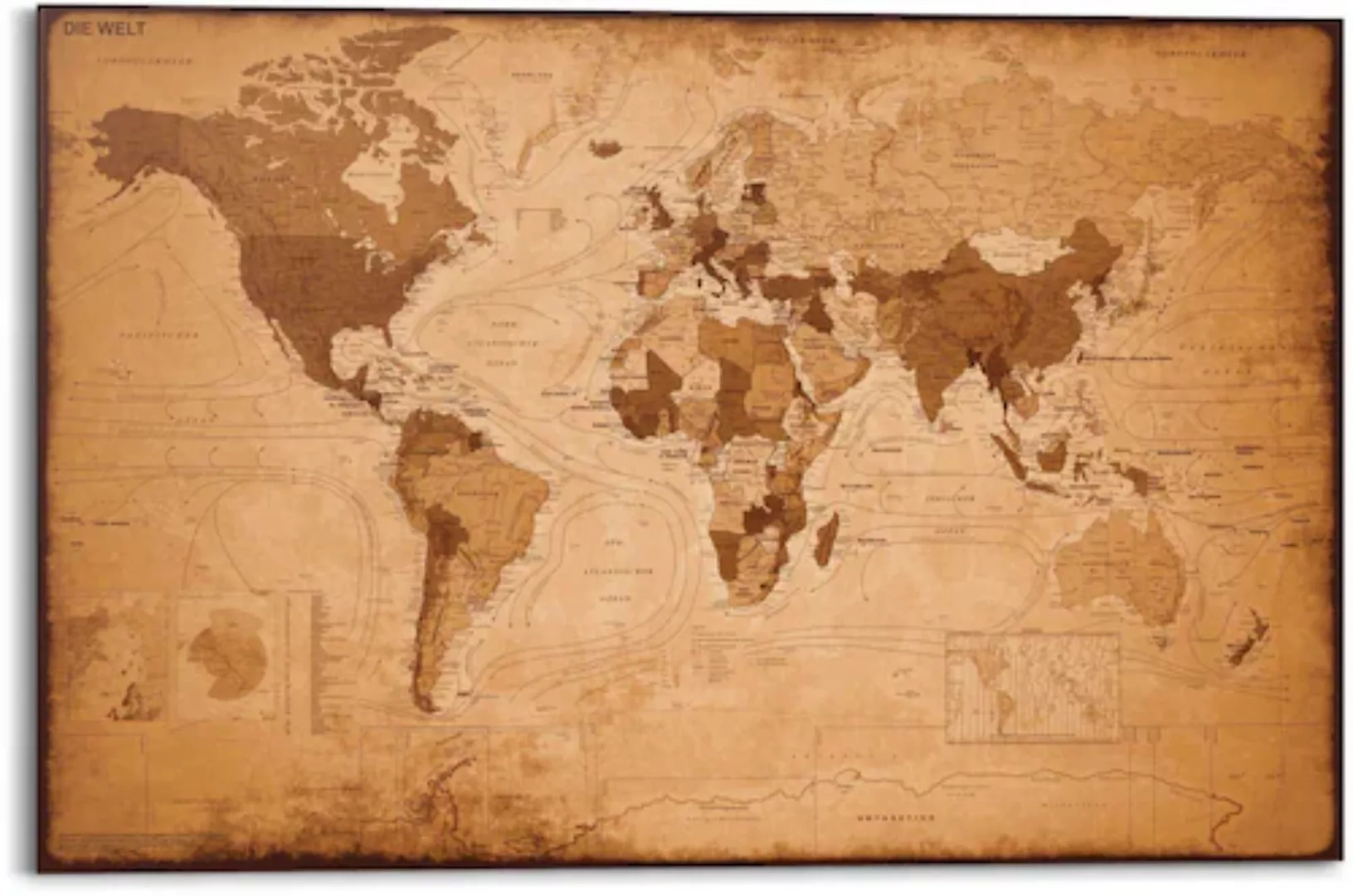 Home affaire Bild »Weltkarte - antik« günstig online kaufen