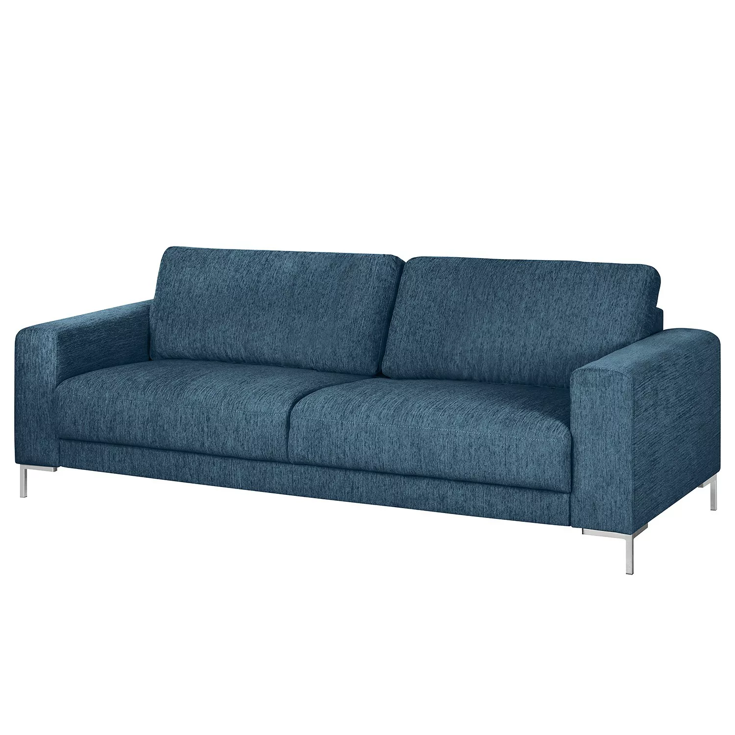 home24 Fredriks Sofa Summer I 3-Sitzer Jeansblau Strukturstoff 220x90x90 cm günstig online kaufen