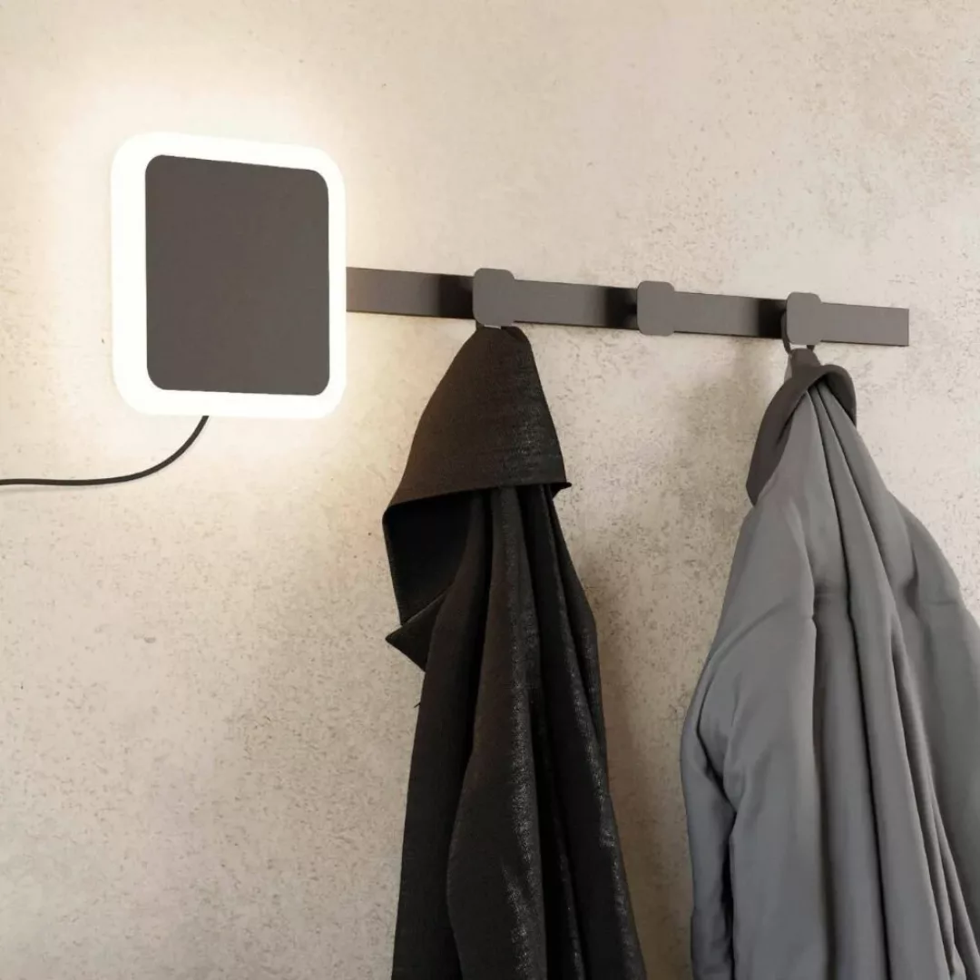 LED Wandleuchte Cartignano in Schwarz 7,8W 900lm günstig online kaufen