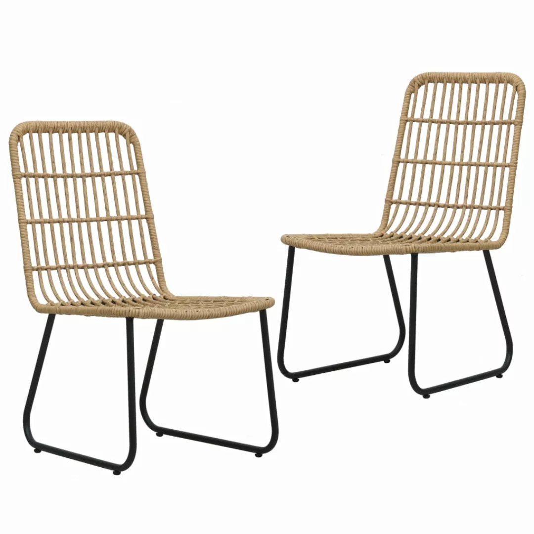 3-tlg. Garten-essgruppe Poly Rattan Und Glas günstig online kaufen