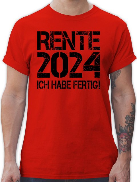 Shirtracer T-Shirt Rente 2024 - schwarz Rentner Rente günstig online kaufen