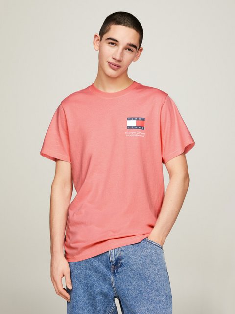 Tommy Jeans T-Shirt TJM SLIM ESSENTIAL FLAG TEE EXT mit Rundhalsausschnitt günstig online kaufen