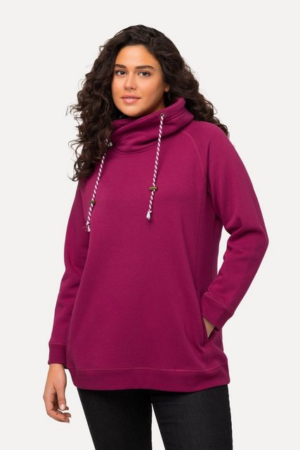 Ulla Popken Sweatshirt Sweatshirt weiter Stehkragen Taschen günstig online kaufen