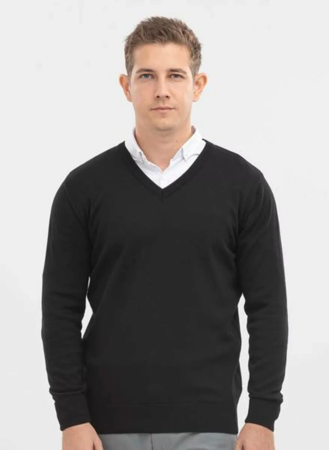 V-ausschnitt Pullover Aus Bio-baumwolle günstig online kaufen