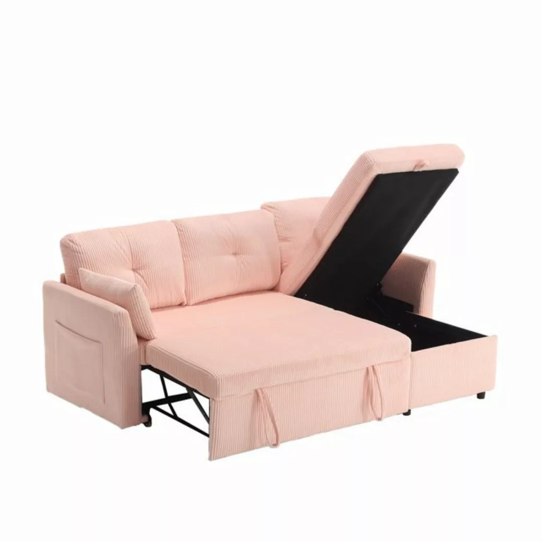 OKWISH Sofa Ecksofa L-förmiges modulares Sofa, mit umkehrbarer Chaiselongue günstig online kaufen