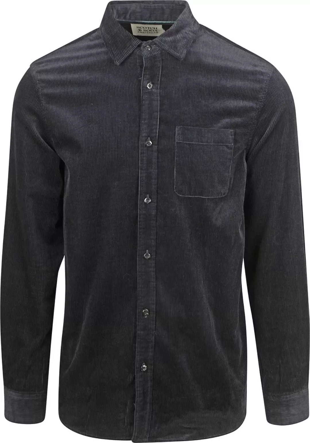 Scotch and Soda Solid Corduroy Hemd Schwarz - Größe XXL günstig online kaufen