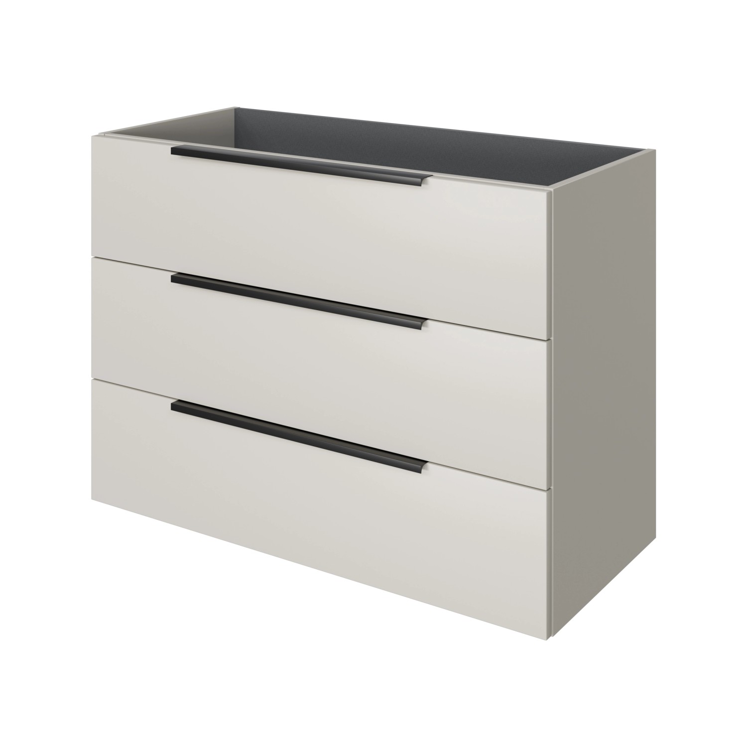 Pelipal Waschbeckenunterschrank Quantum 07 Kaschmir Matt 100 cm 3 Auszüge günstig online kaufen