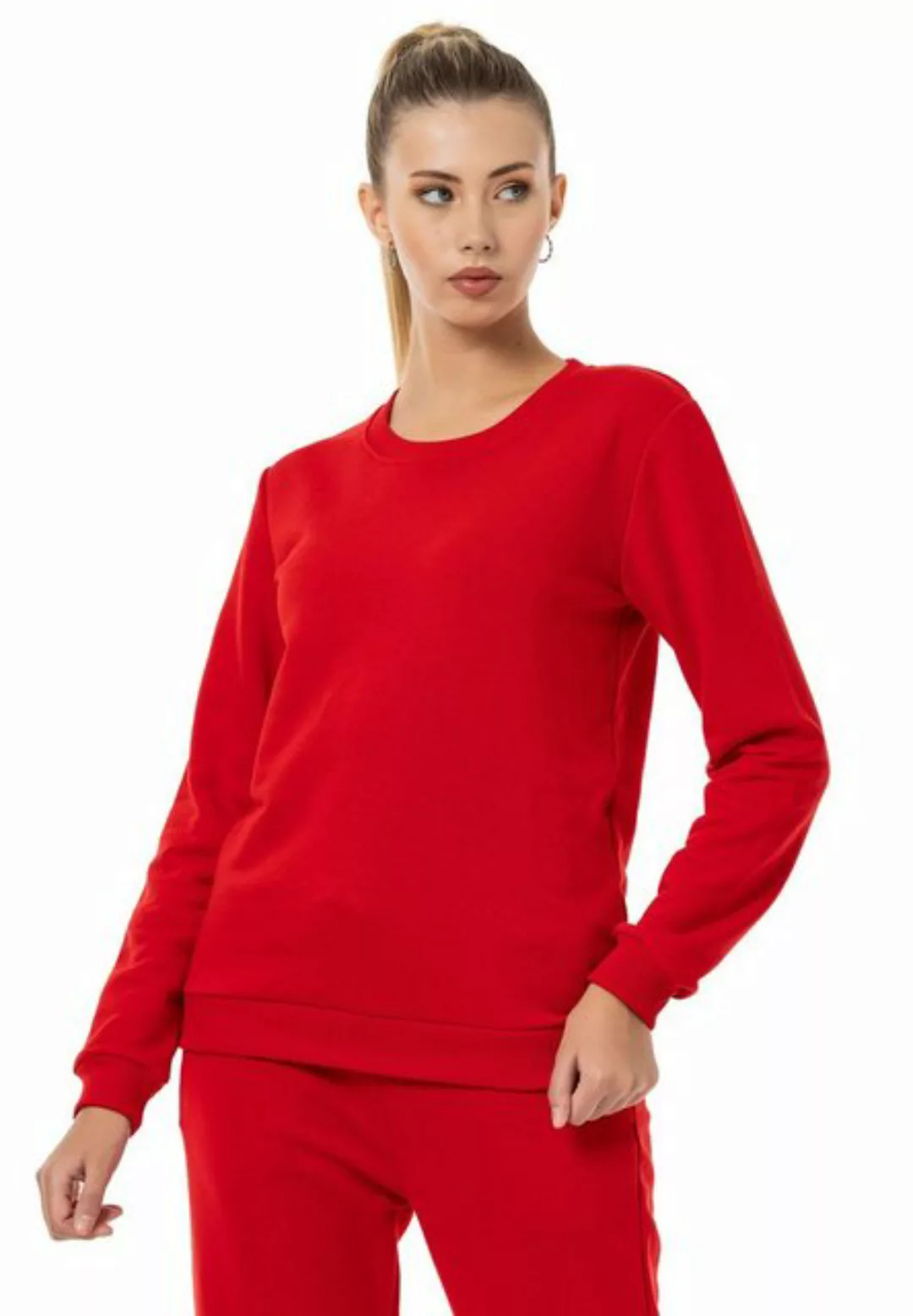 RedBridge Sweatshirt Red Bridge Damen Sweatshirt Rundhals Pullover Rot XL P günstig online kaufen