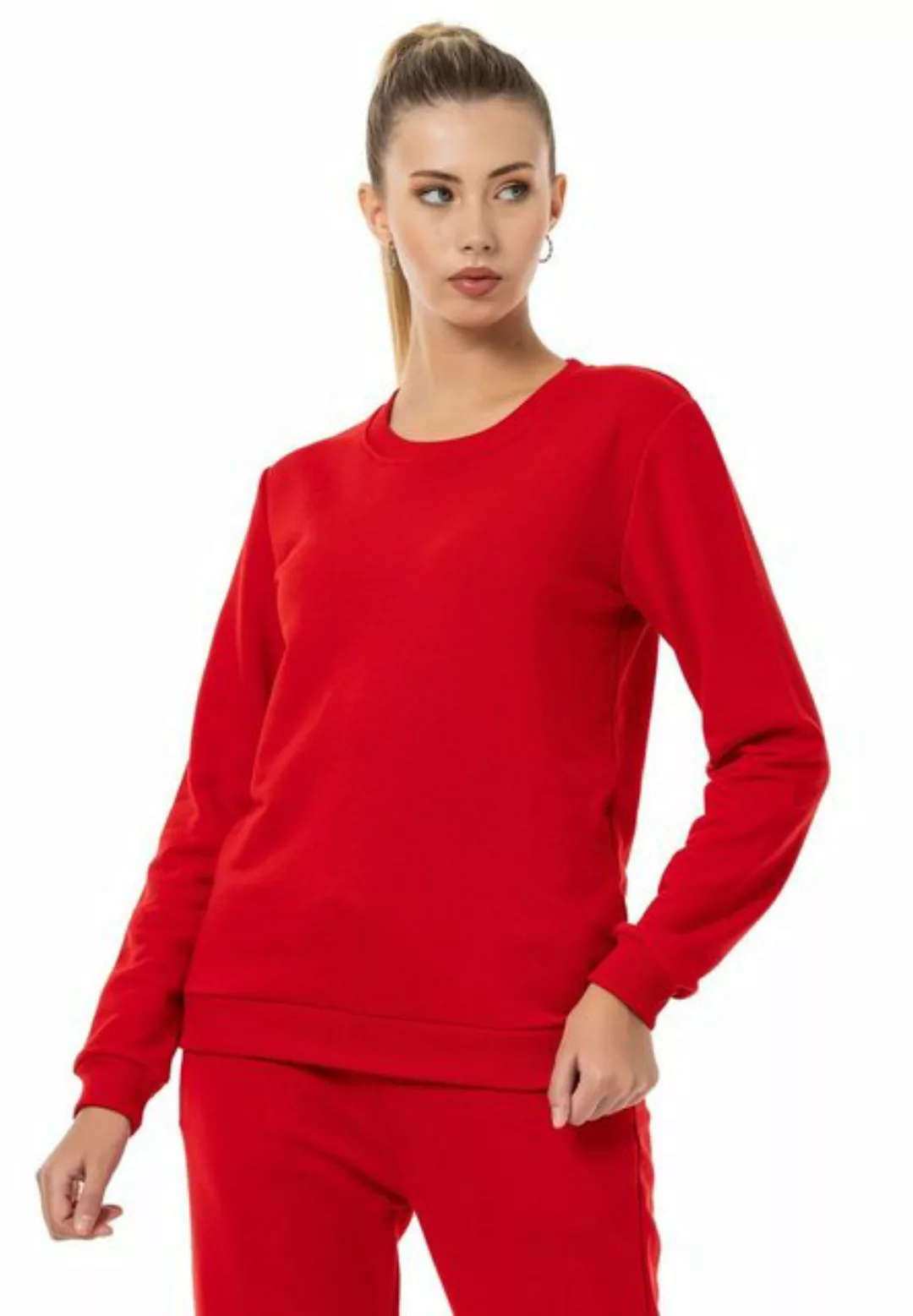 RedBridge Sweatshirt Red Bridge Damen Sweatshirt Rundhals Pullover Grau-Mel günstig online kaufen