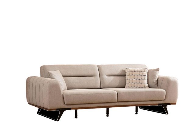 JVmoebel Sofa Stoffsofa Dreisitzer Beige Sofa 3 Sitzer Polstersofa Couch De günstig online kaufen