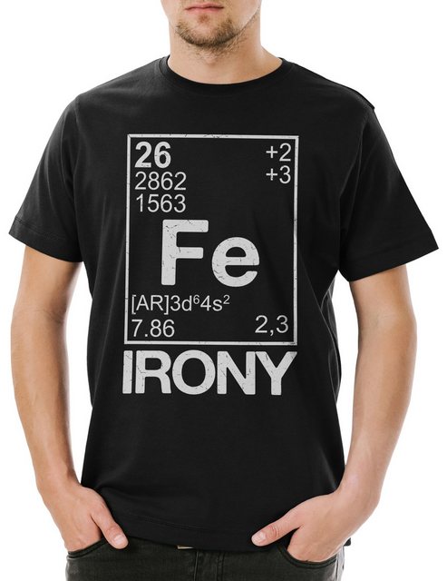 Urban Backwoods Print-Shirt Fe Ferrum Irony Herren T-Shirt Chemie Ironie Pr günstig online kaufen