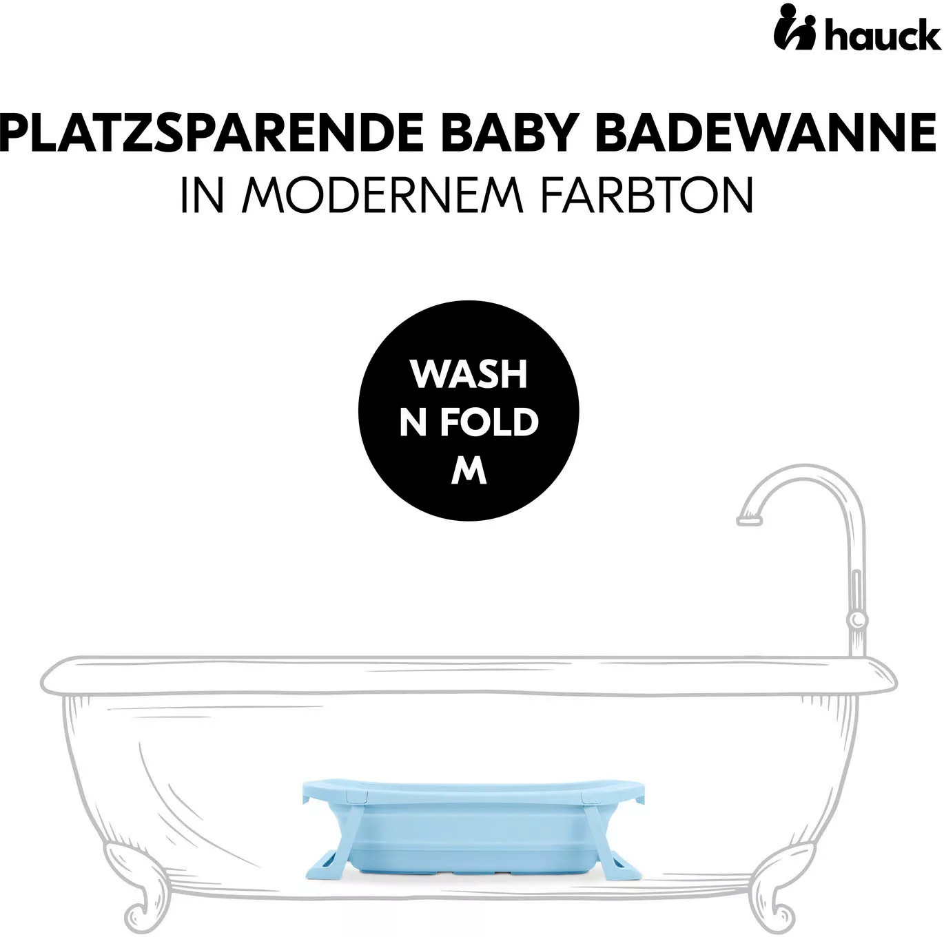 Hauck Babybadewanne »Wash N Fold M, Light Blue« günstig online kaufen