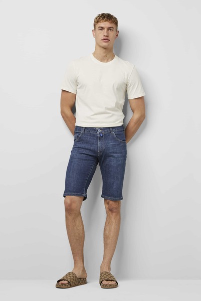 Light Denim Five Pocket Bermuda Shorts, Super-stretch günstig online kaufen