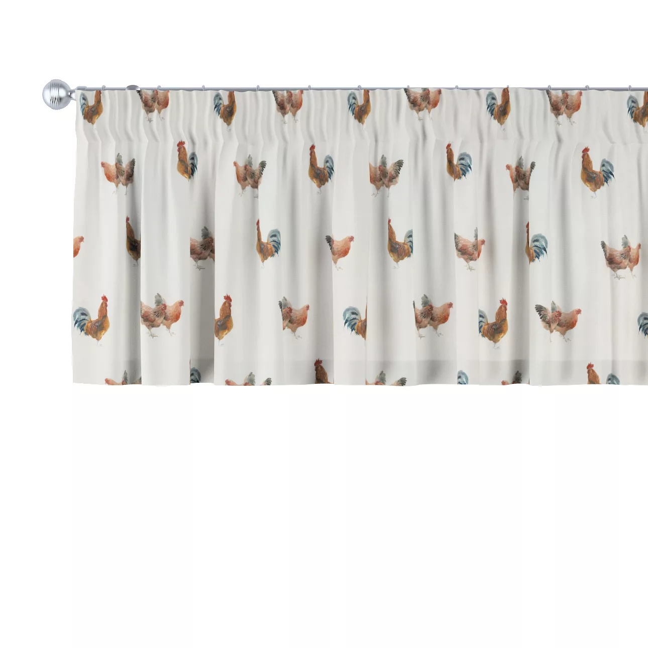 Kurzgardine mit Kräuselband, braun-creme, 130 x 40 cm, Flowers (141-80) günstig online kaufen