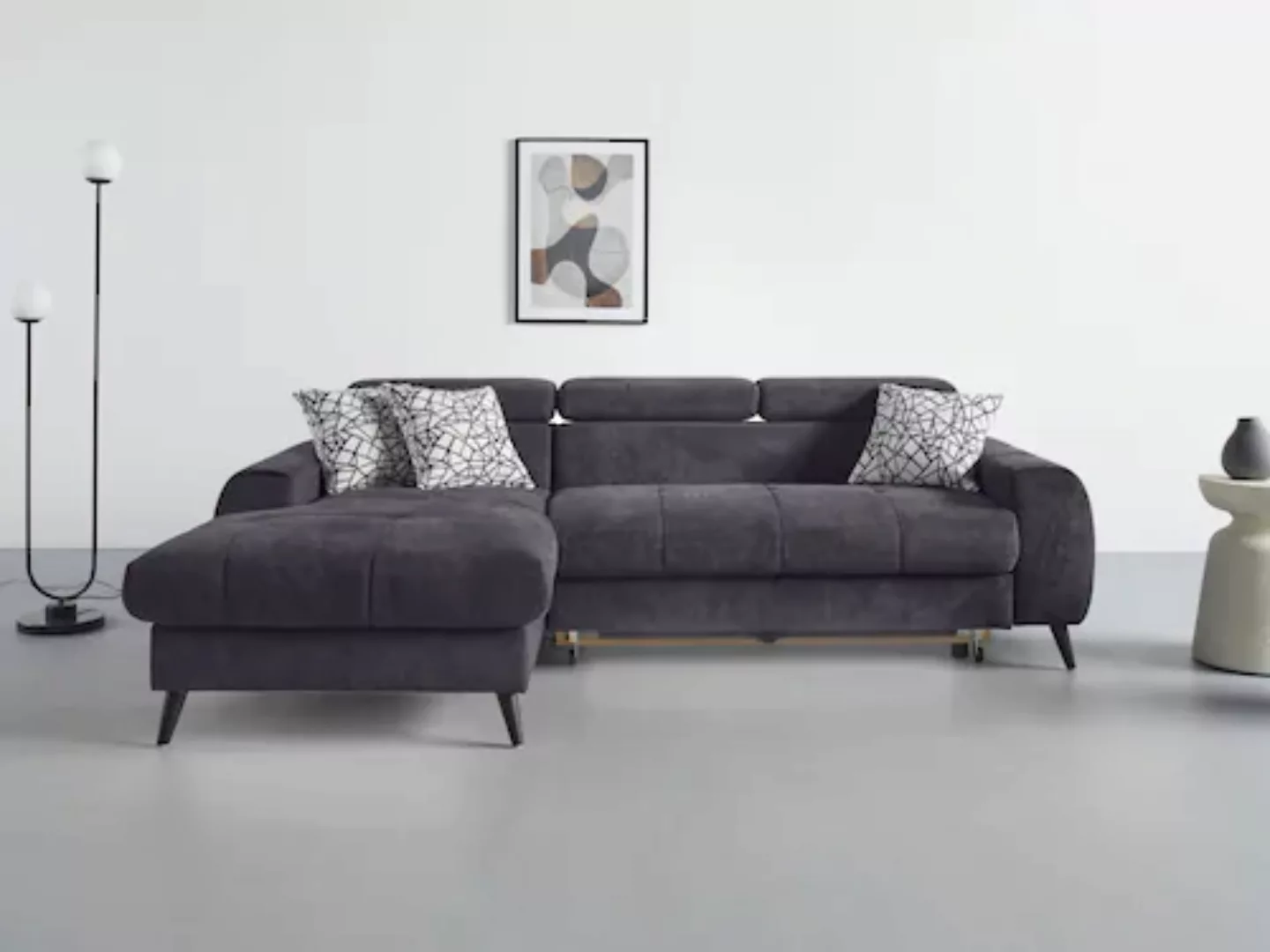 COTTA Ecksofa "Mia L-Form", 3-tlg.-Kissen-Set, Recamiere, wahlweise mit ode günstig online kaufen